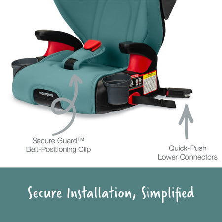 britax highpoint asher Britax Highpoint Backless Belt-Positioning Booster Seat with Safewash