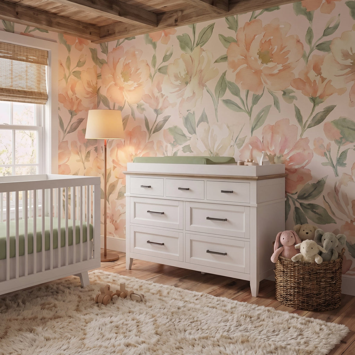 Fitted Crib Sheet Crib Sheets Sugar + Maple Spring Green