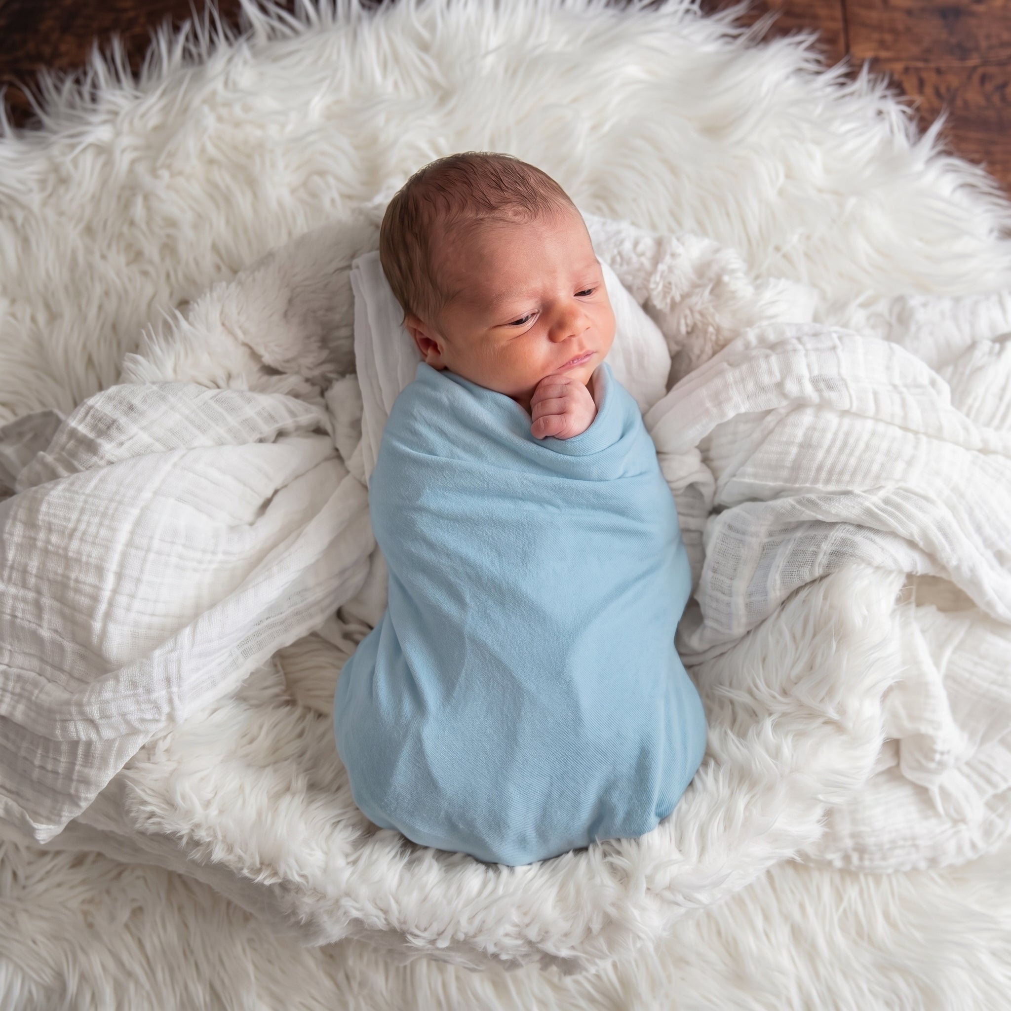 Swaddle Blanket Swaddling Blankets Sugar + Maple Baby Blue