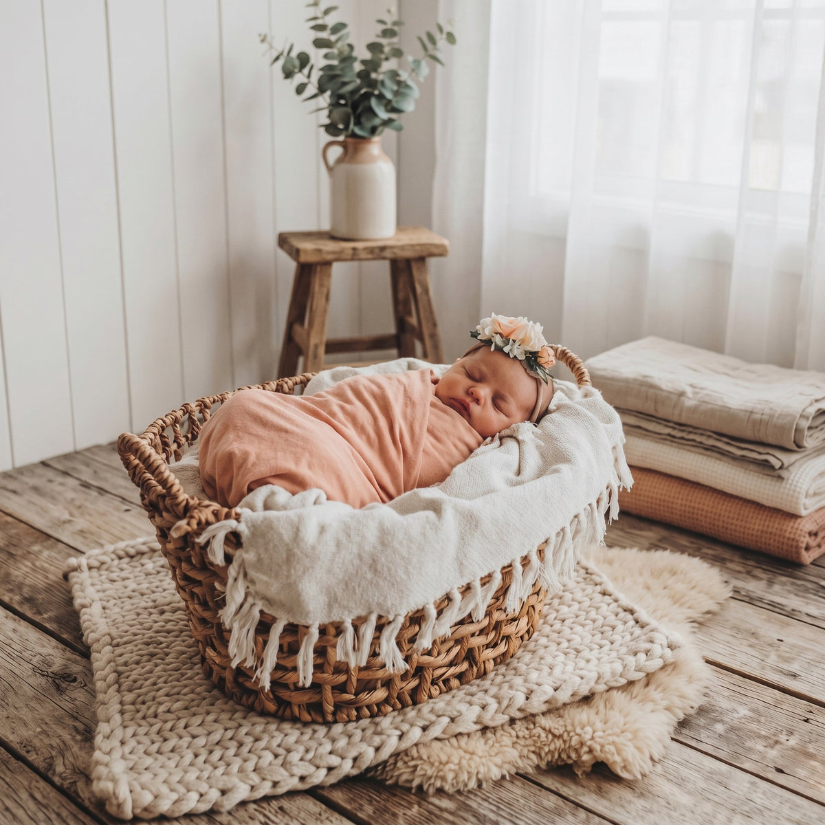 Swaddle Blanket Swaddling Blankets Sugar + Maple Classic Pink