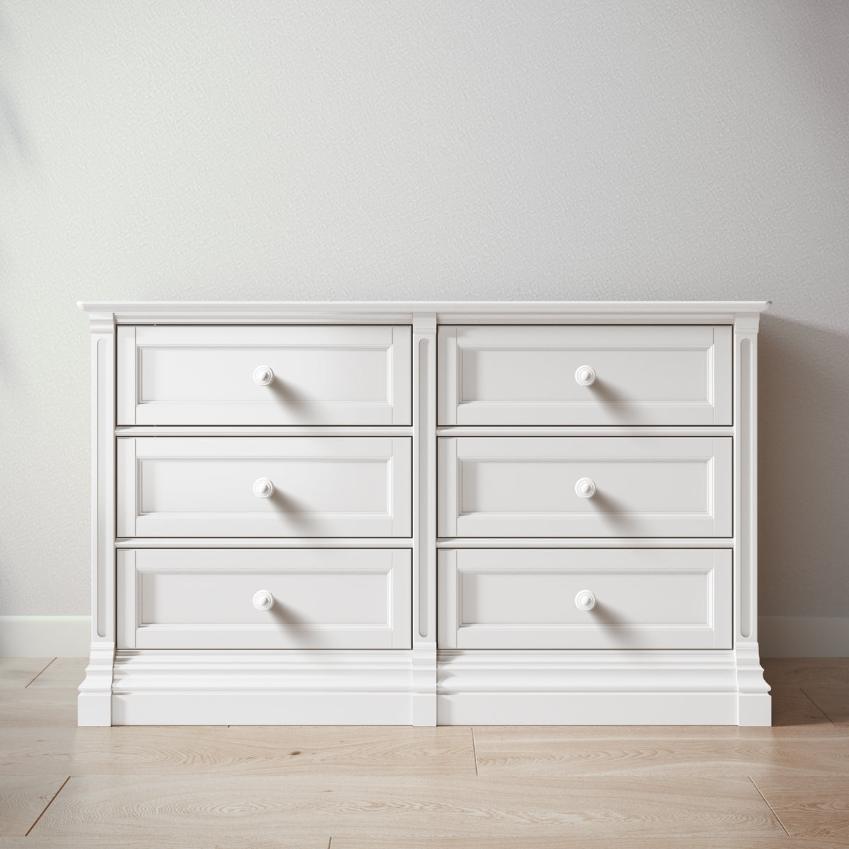 Romina Imperio Double Dresser Dressers Romina Furniture Solid White Standard