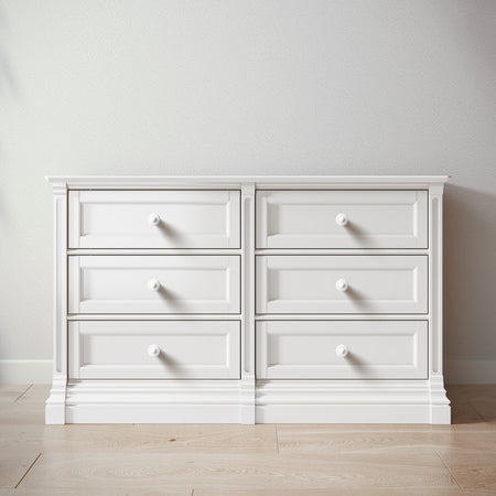 Romina Imperio Double Dresser Dressers Romina Furniture Solid White Standard