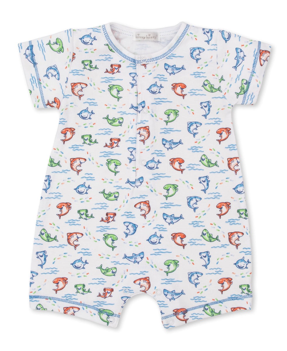 Shark Grins Short Playsuit Clothing - Infant Kissy Kissy