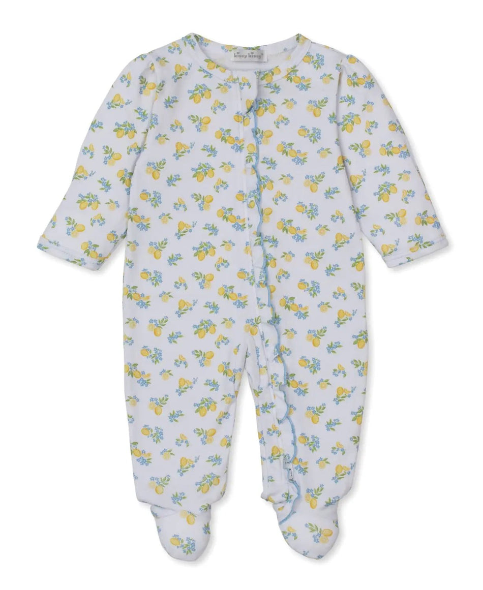 Lemon Blossoms Zip Footie Clothing - Infant Kissy Kissy