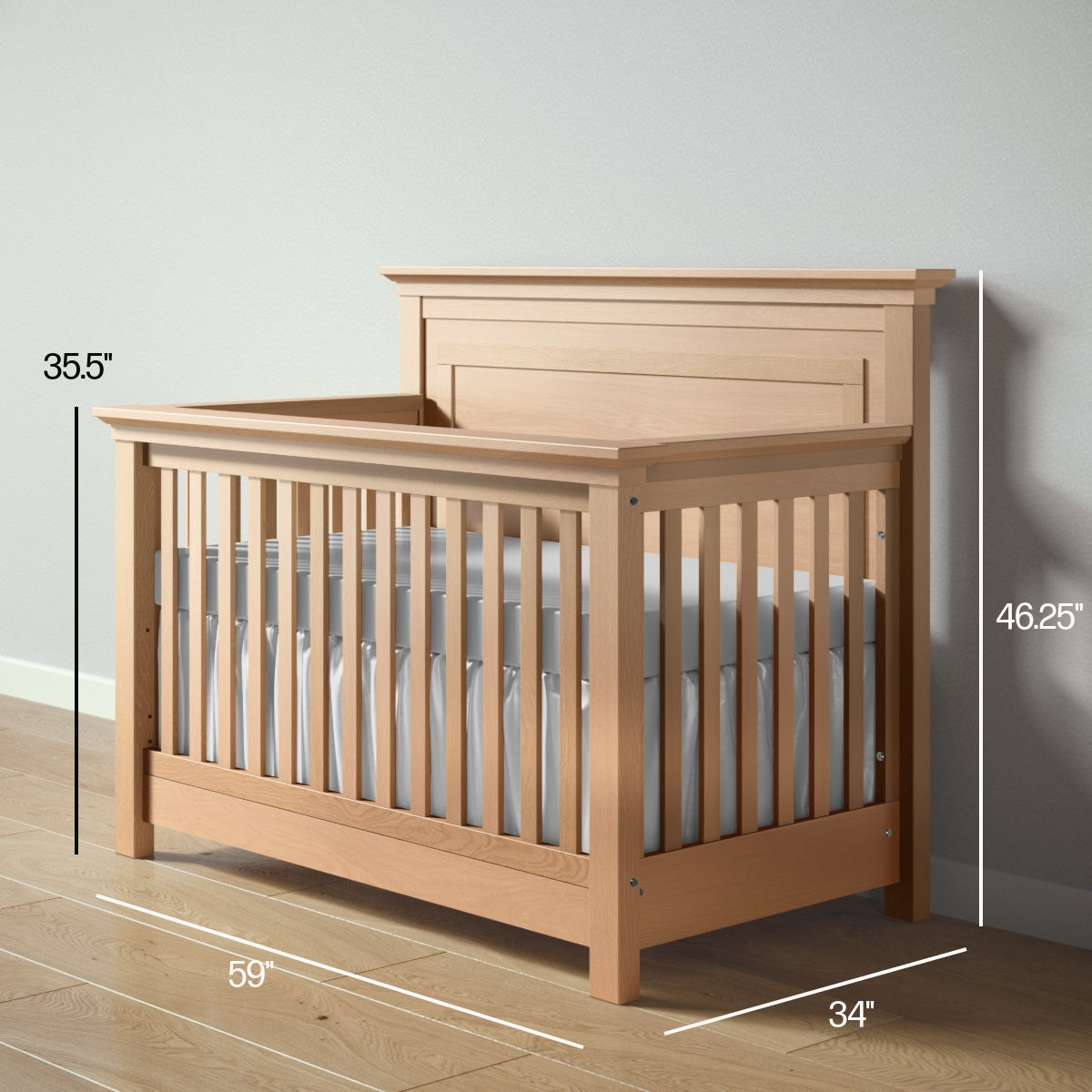 Romina Karisma Convertible Crib / Solid Back Cribs Romina Furniture