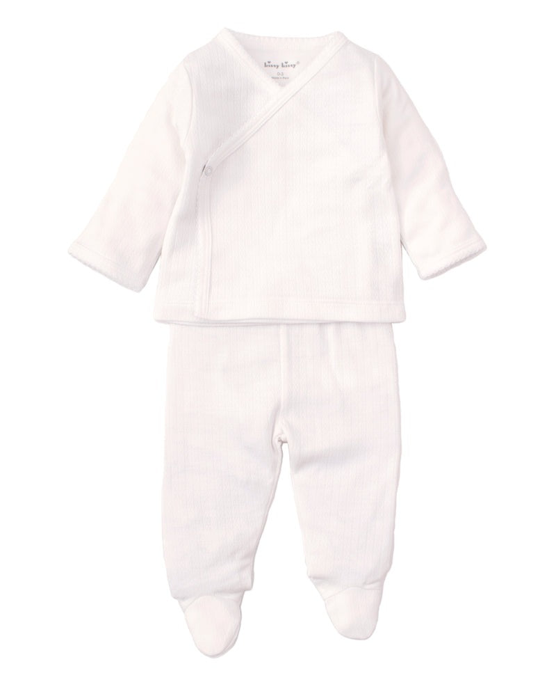 Pointelle Cross Tee and Pant Set Clothing - Infant Kissy Kissy