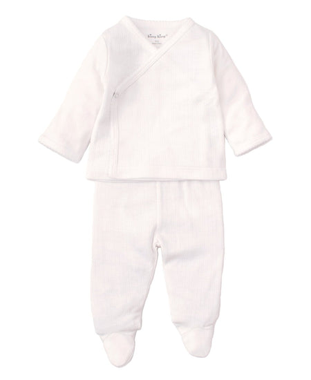 Pointelle Cross Tee and Pant Set Clothing - Infant Kissy Kissy