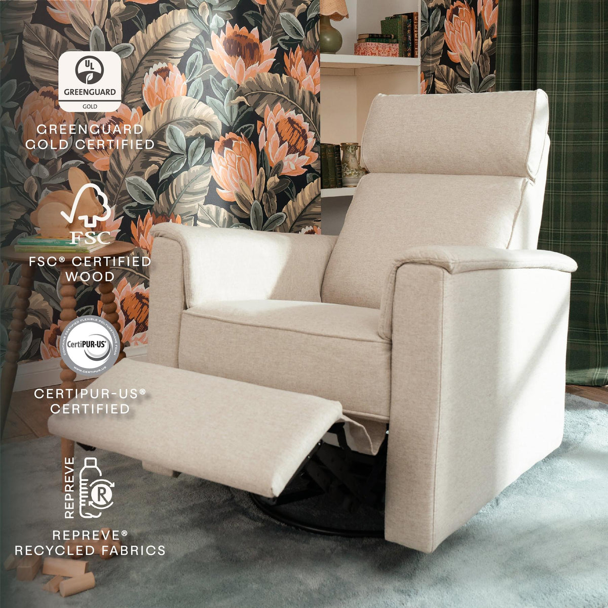 Willa Plus Power Glider Recliner + Power Headrest Recliners Namesake