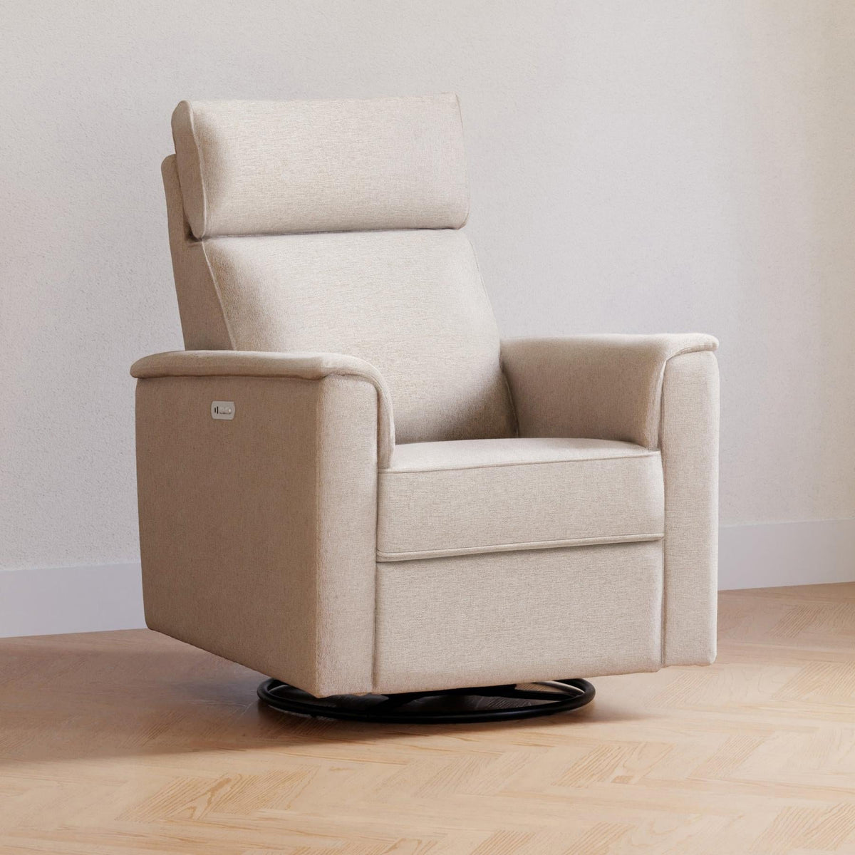 Willa Plus Power Glider Recliner + Power Headrest Recliners Namesake Performance Beach Eco-Weave
