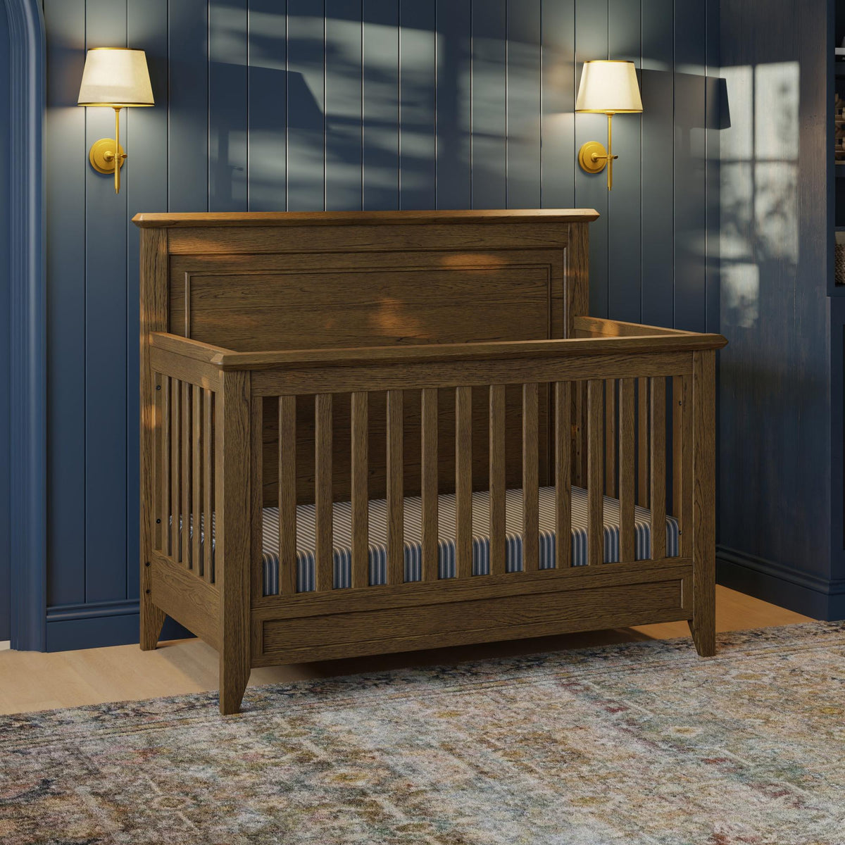 Monogram by Namesake Barrow Rustic 4-in-1 Convertible Flat Top Crib Convertible Cribs Namesake