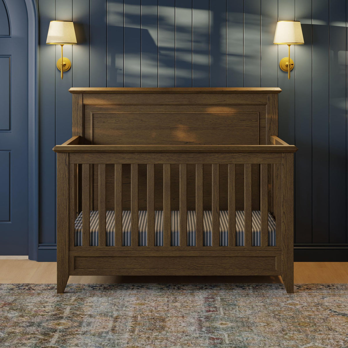 Monogram by Namesake Barrow Rustic 4-in-1 Convertible Flat Top Crib Convertible Cribs Namesake