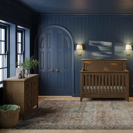 Monogram by Namesake Barrow Rustic 4-in-1 Convertible Flat Top Crib Convertible Cribs Namesake