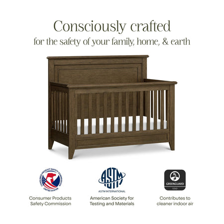Monogram by Namesake Barrow Rustic 4-in-1 Convertible Flat Top Crib Convertible Cribs Namesake