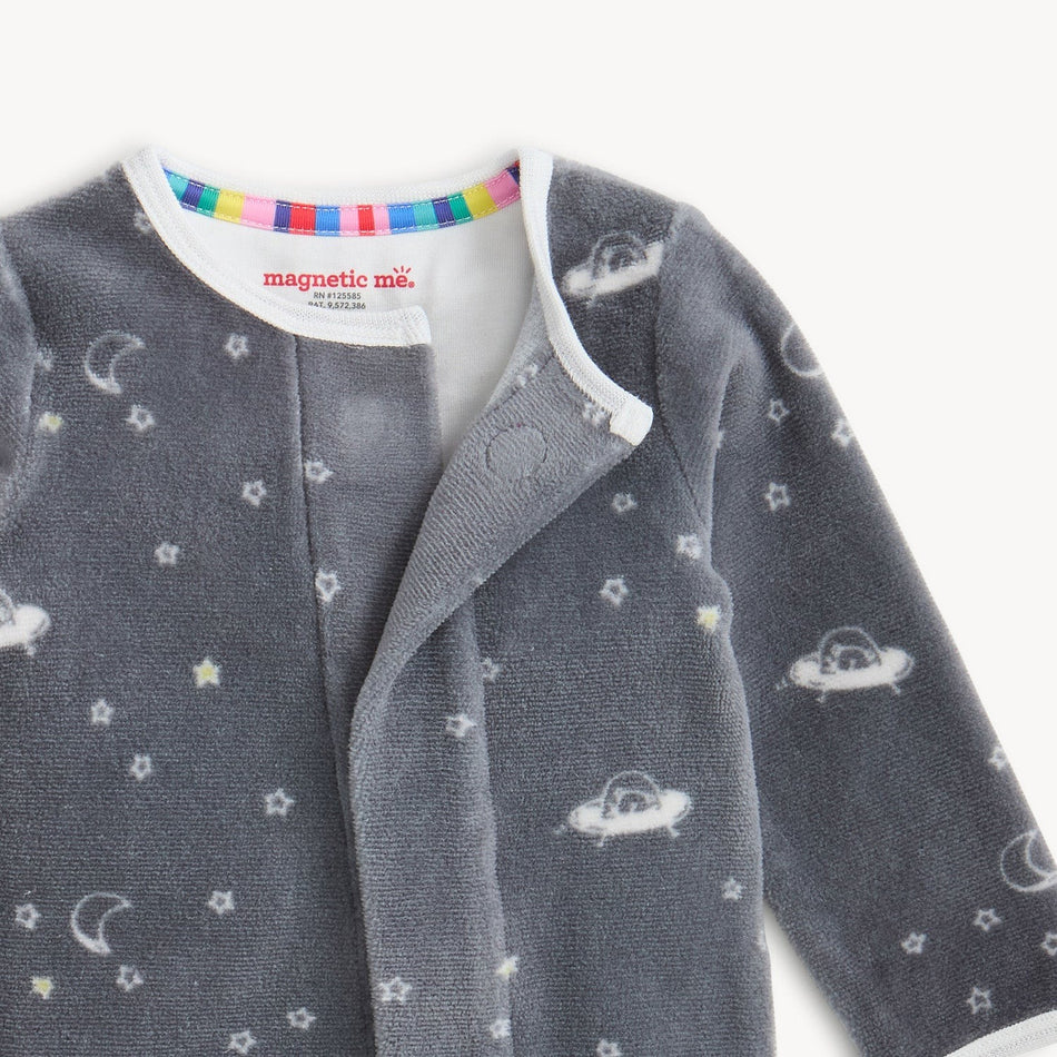 Bear in Space velour magnetic footie