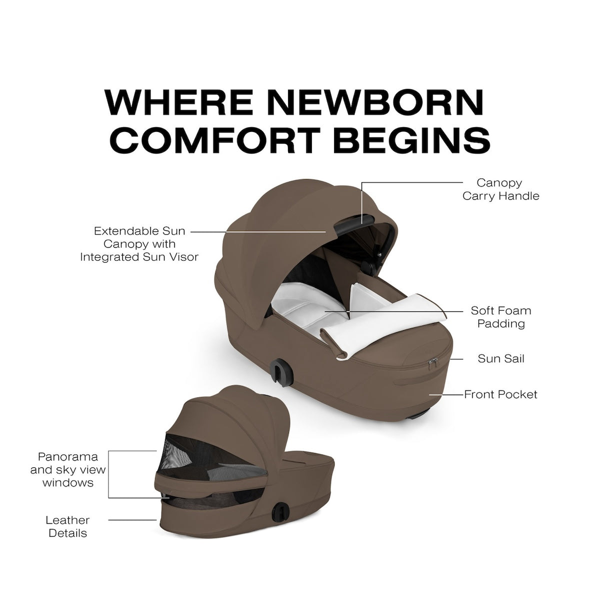 Foldable Lux Carry Cot for COYA / MIOS - Style Collection Stroller Accessories Cybex