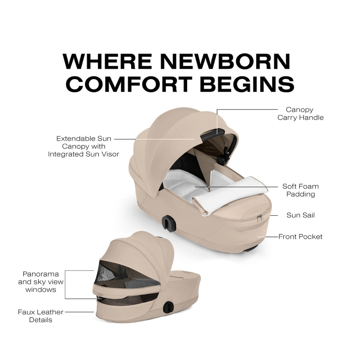 Foldable Lux Carry Cot for COYA / MIOS - Style Collection Stroller Accessories Cybex