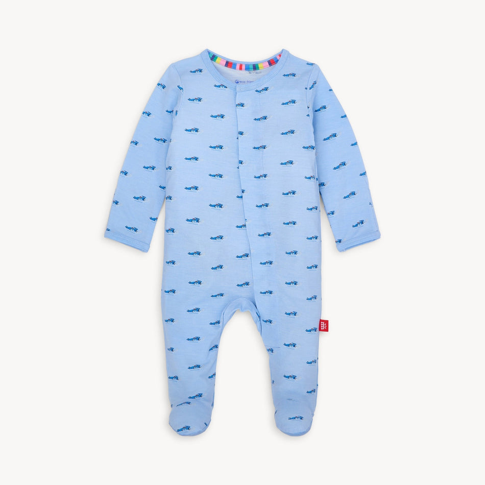 Baby got track modal magnetic footie