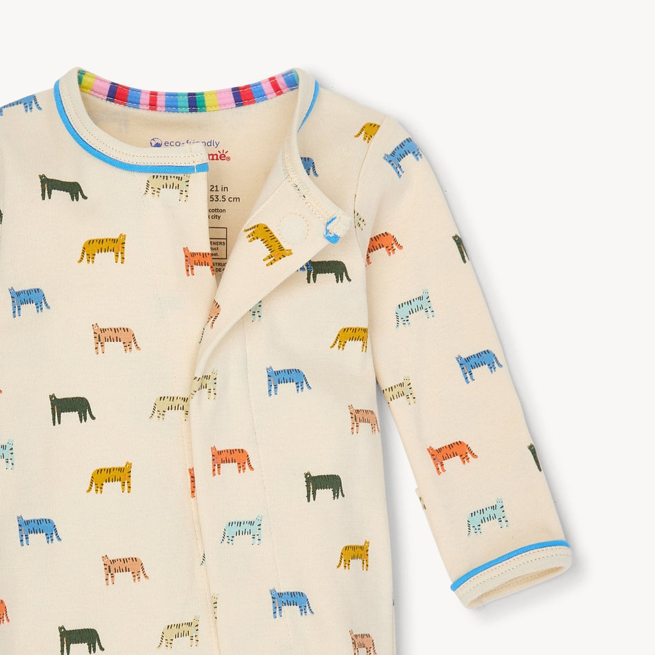 Le Tigre Organic Magnetic Cotton Footie