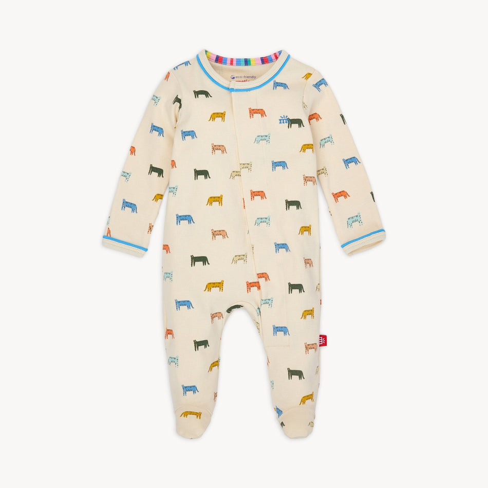 Le Tigre Organic Magnetic Cotton Footie