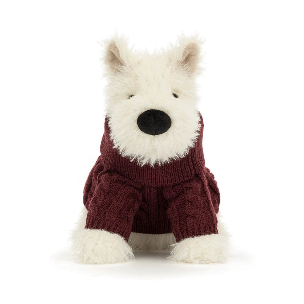 Munro Scottie Dog 'Winter Jumper' Stuffed Animals Jellycat