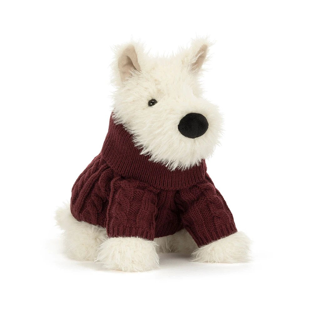 Munro Scottie Dog 'Winter Jumper' Stuffed Animals Jellycat