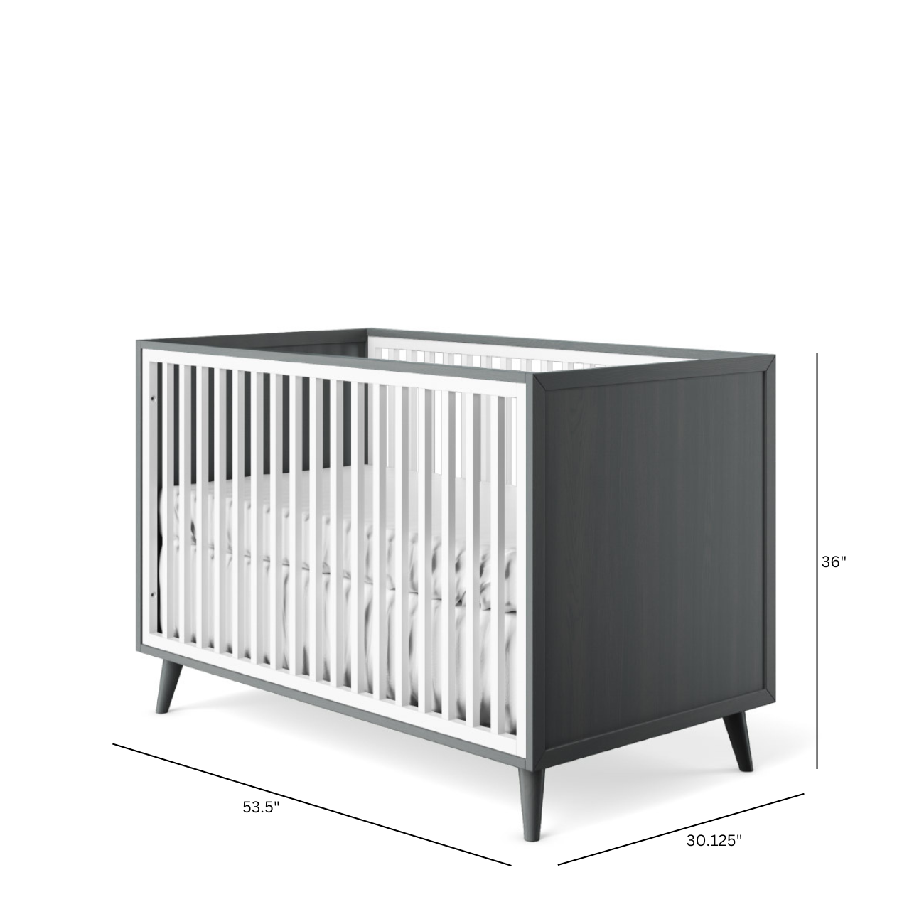 Romina New York Crib Cribs Romina Furniture Bruno Antico Navy
