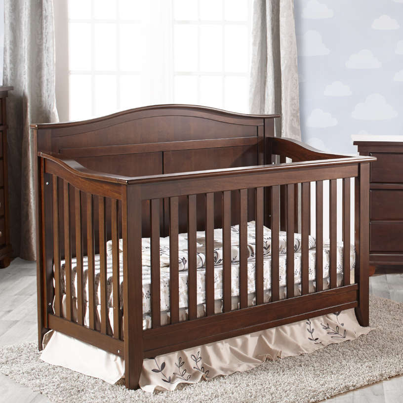 Napoli Curved-Top Forever Crib Convertible Cribs Pali