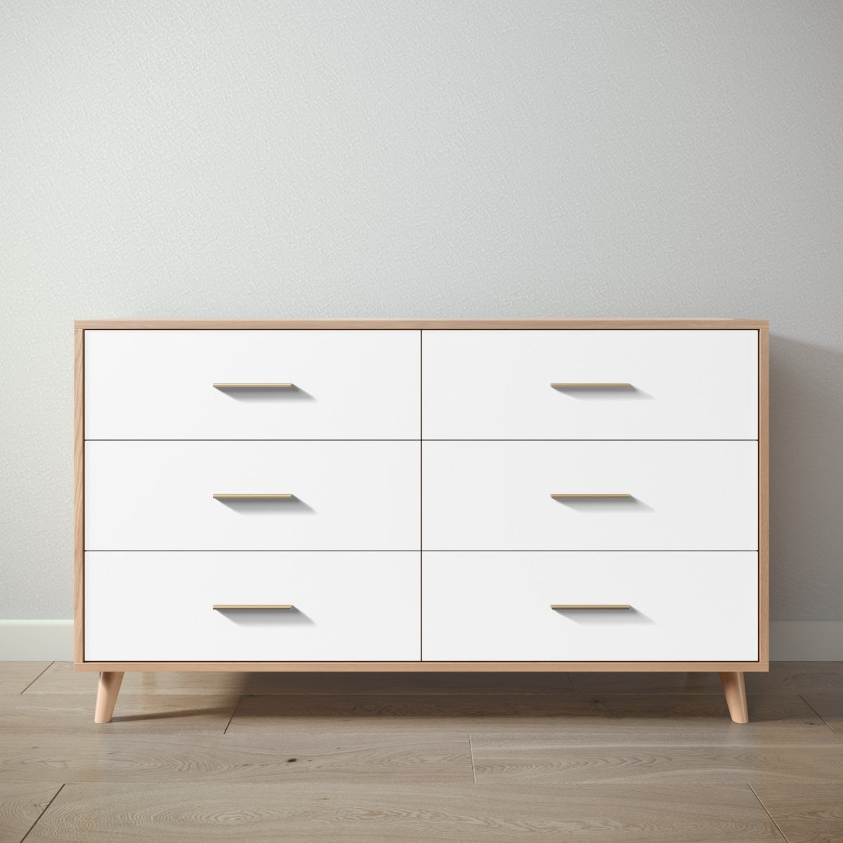 Romina New York Double Dresser Dressers Romina Furniture Albero Puro Solid White