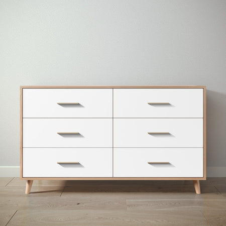 Romina New York Double Dresser Dressers Romina Furniture Albero Puro Solid White