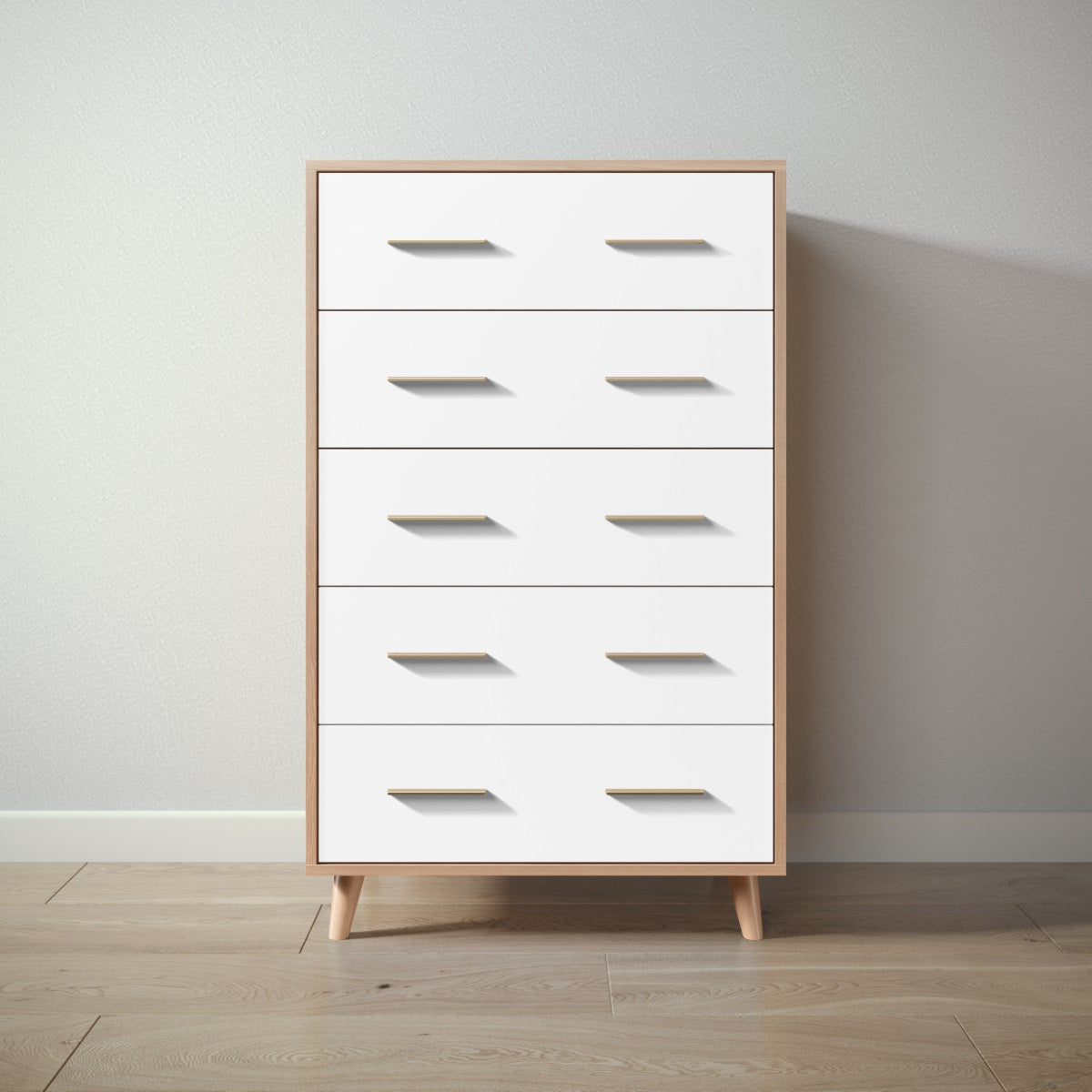 Romina New York Tall Chest Dressers Romina Furniture Albero Puro Solid White