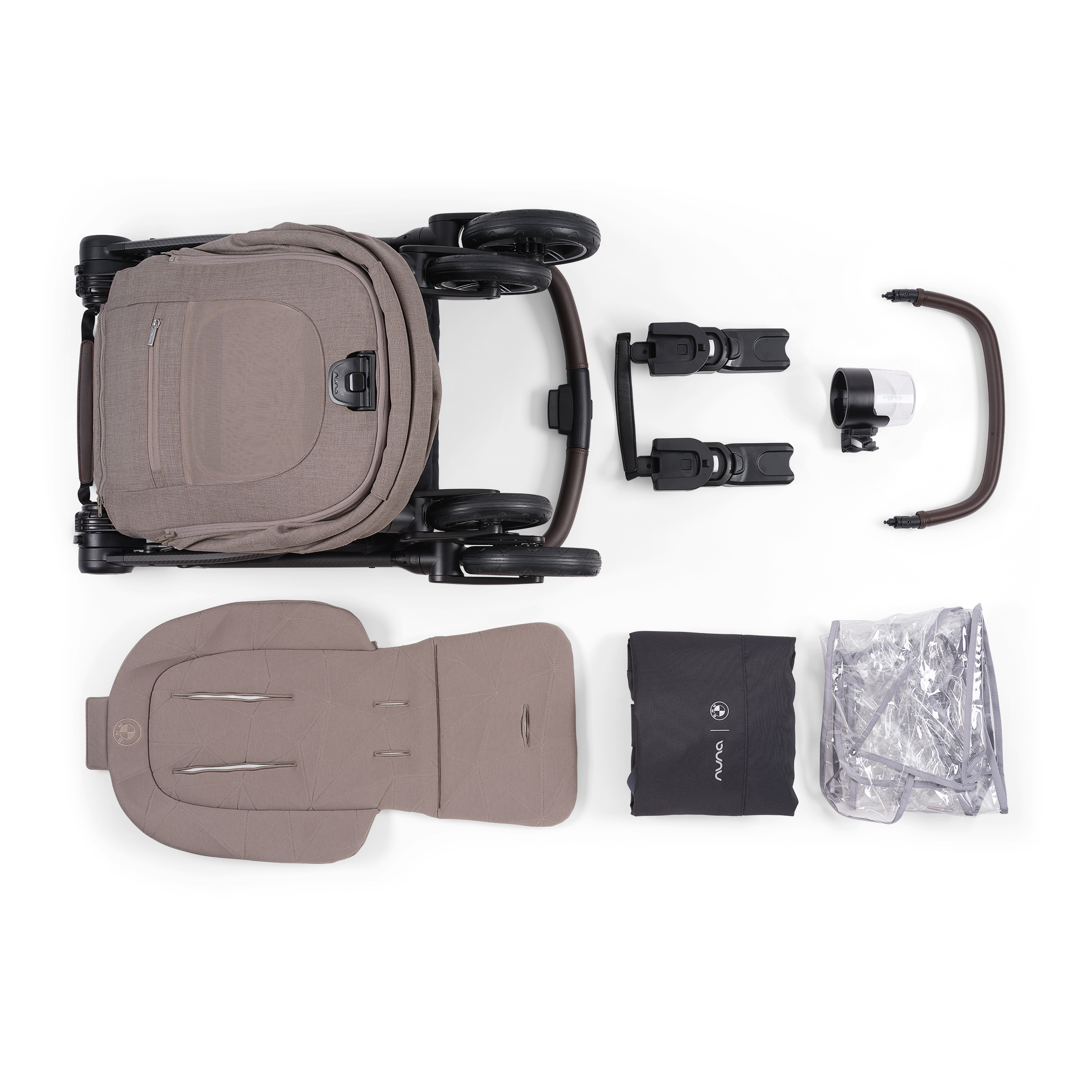 x BMW SWIV Lightweight Stroller in Umber Strollers - Single Nuna