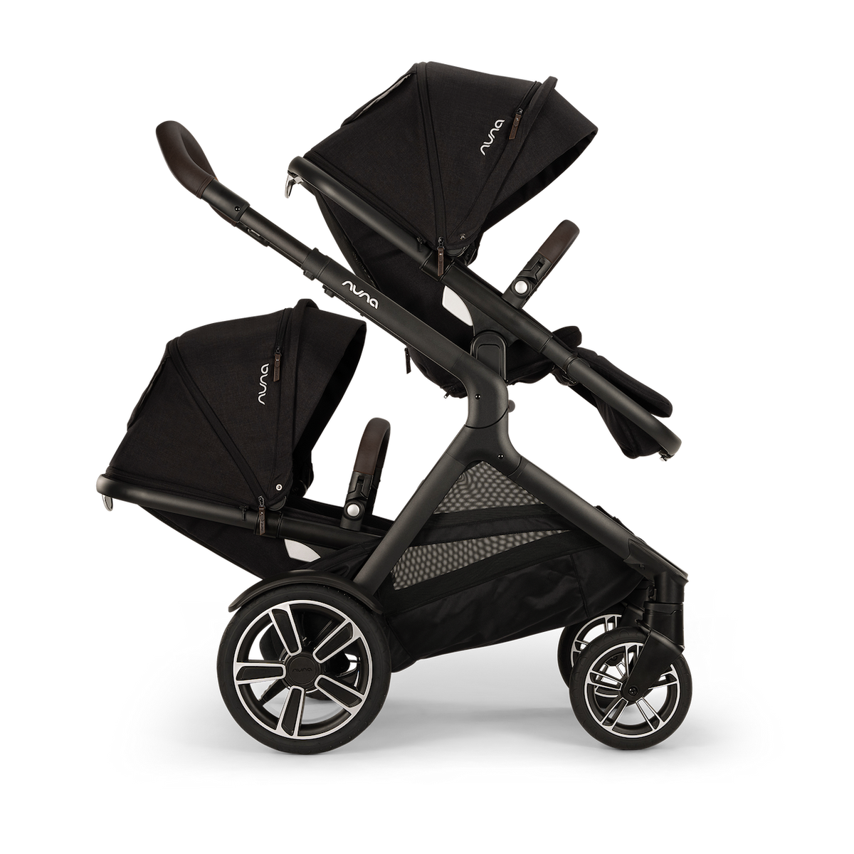 DEMI Next Double Stroller + Rider board Strollers - Double Nuna Caviar Black