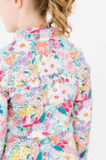 Petal Power Full-Zip Ruffle Active Jacket Jackets Mila & Rose