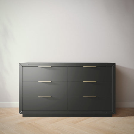 Romina Quadro Double Dresser Dressers Romina Furniture Peppercorn