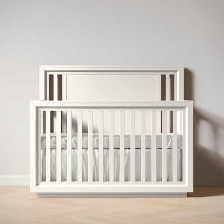 Romina Quadro Convertible Crib Cribs Romina Furniture Bianco Satinato