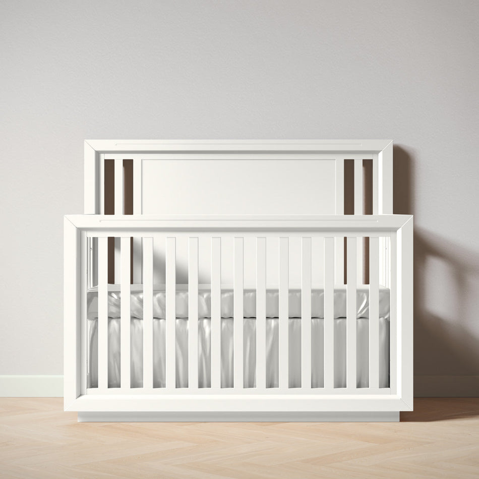 Romina Quadro Convertible Crib Cribs Romina Furniture Solid White