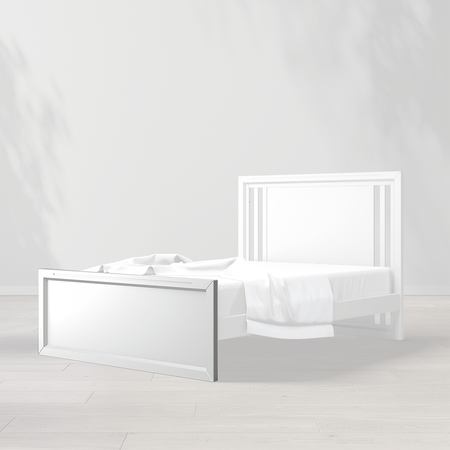 Romina Quadro Low-Profile Footboard Conversion Kits Romina Furniture Solid White