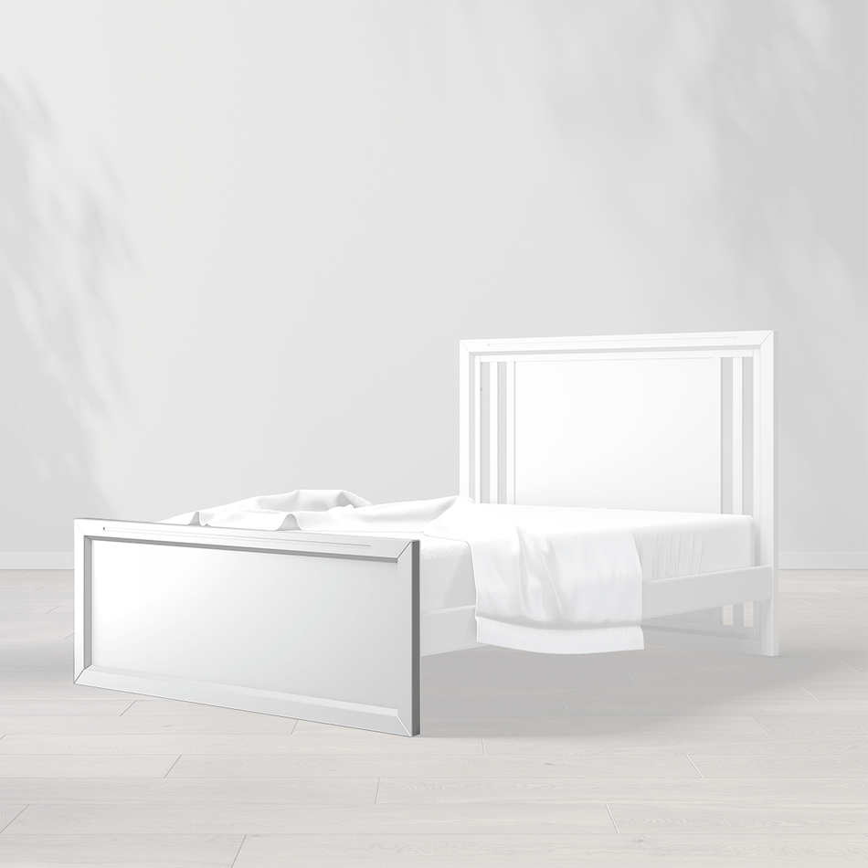 Romina Quadro Low-Profile Footboard Conversion Kits Romina Furniture Solid White