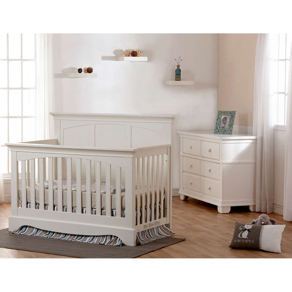 Ragusa Forever Crib + Double Dresser Set Crib Sets Pali Vintage White