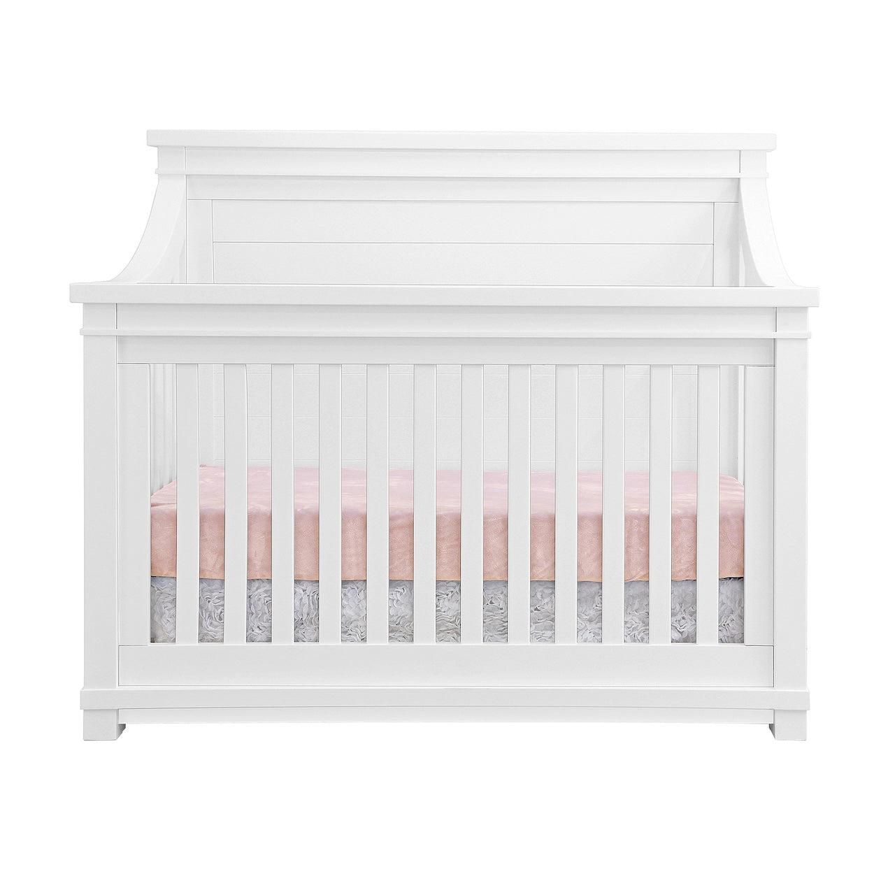 Rowan Flat Top Crib Convertible Cribs Baby Appleseed Pure White