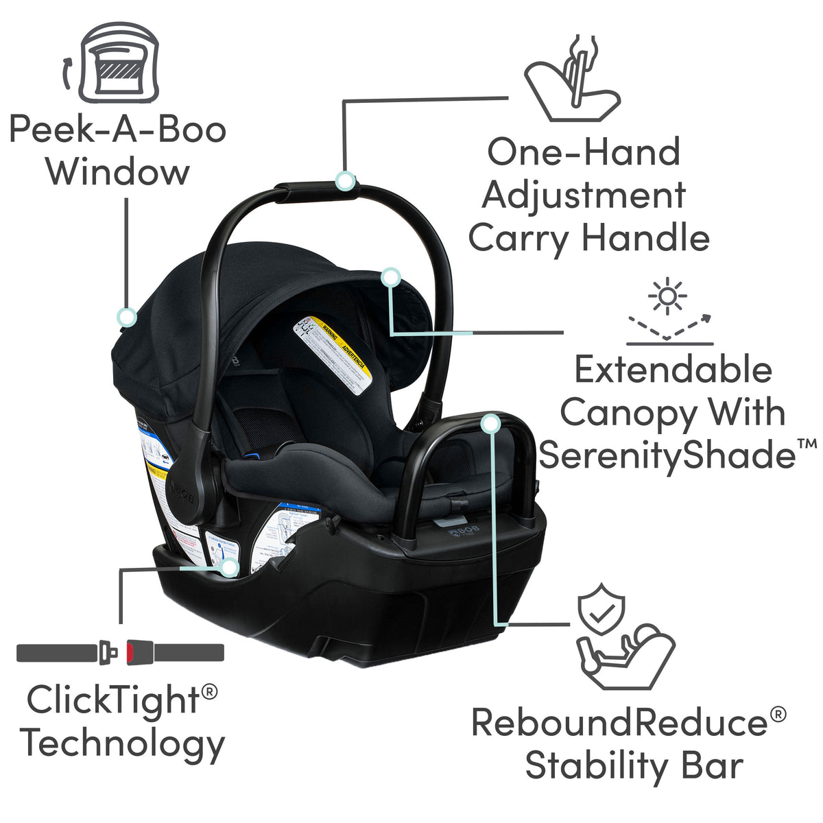 Wilder Infant Car Seat Base with ClickTight Car Seat Accessories BOB