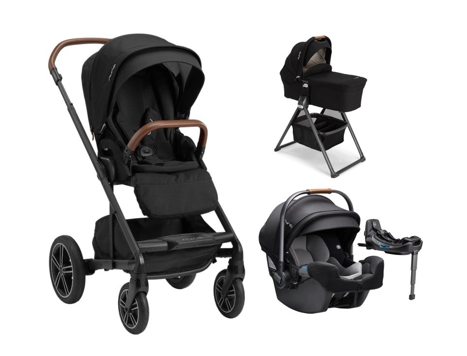 Mixx Next + RX Travel System + Bassinet Caviar