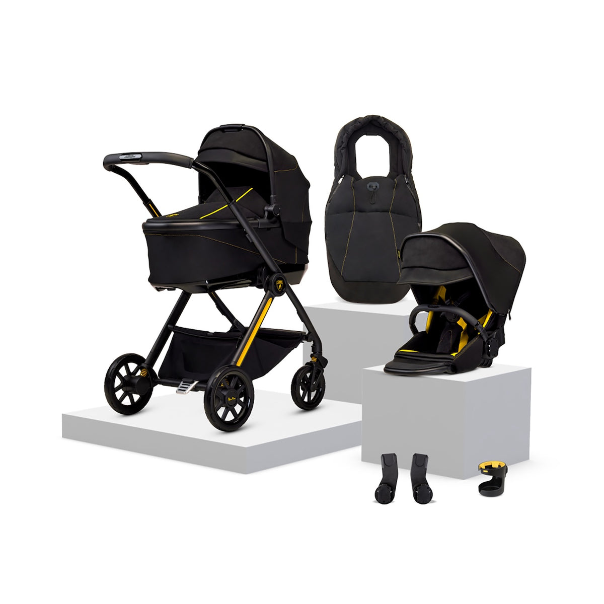 Reef AL Giallo Stroller Bassinet + Bundle Strollers - Single Silver Cross