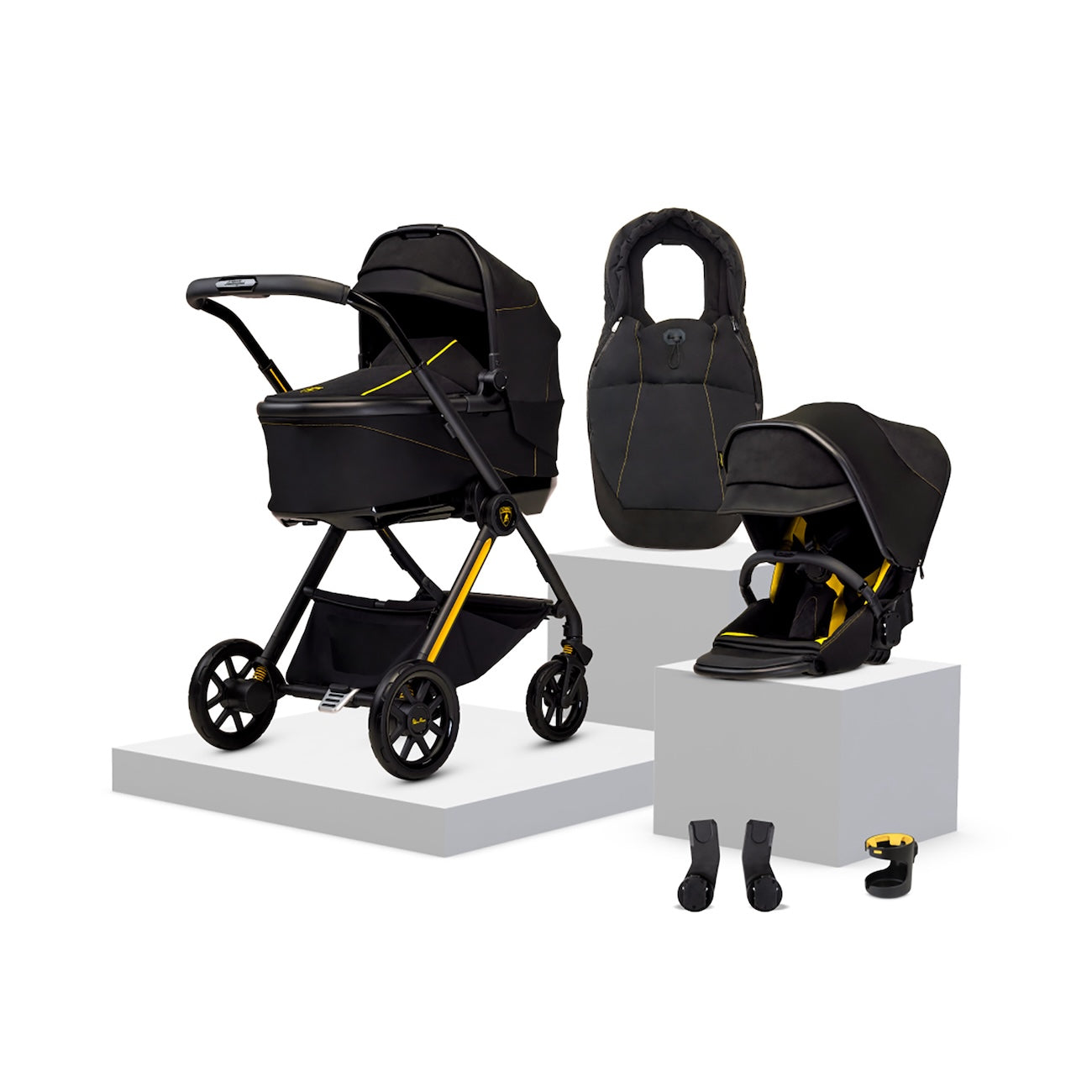 Reef AL Giallo Stroller Bassinet + Bundle Strollers - Single Silver Cross