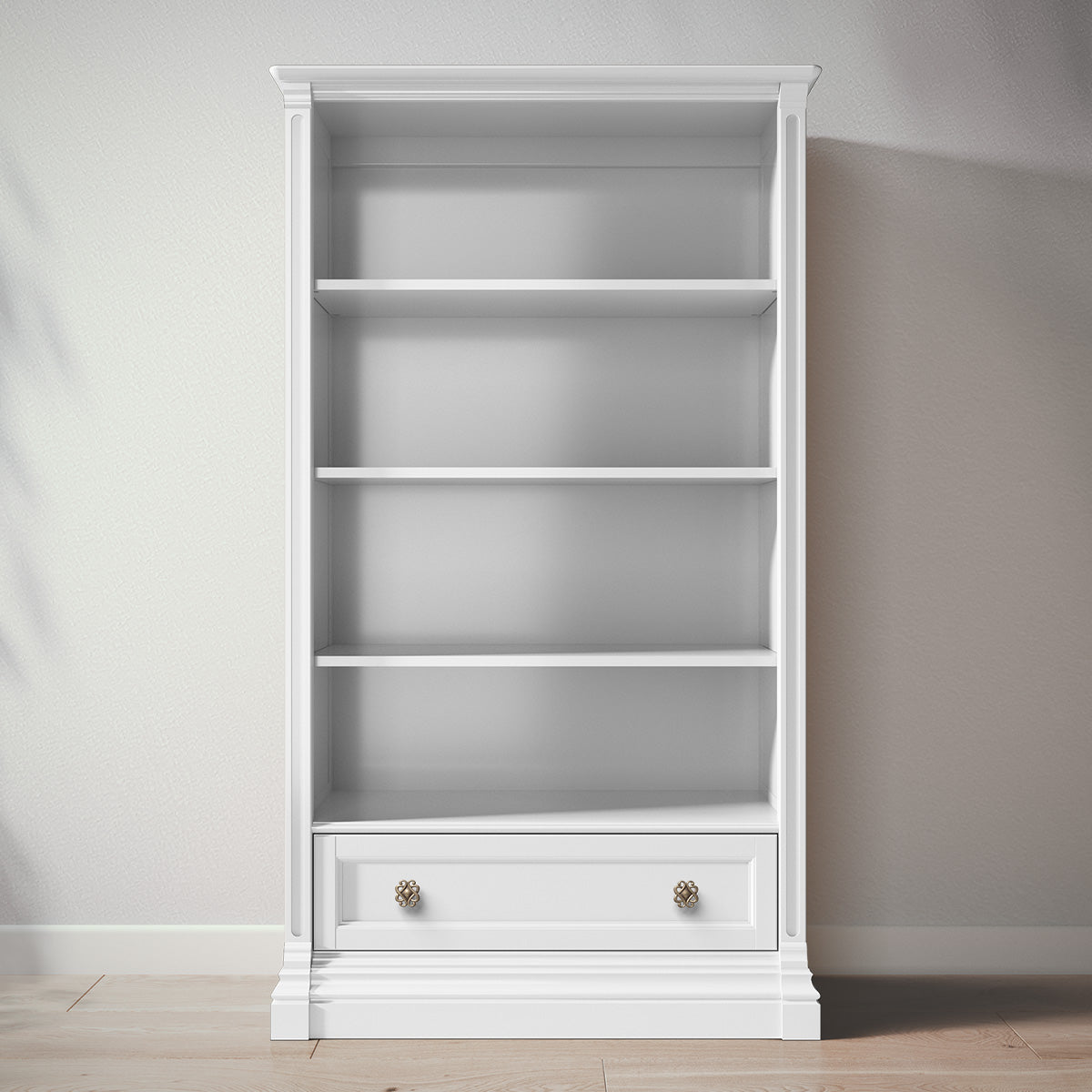 Romina Imperio Bookcase Bookcases Romina Furniture Solid White Celtic Knot - Bronze