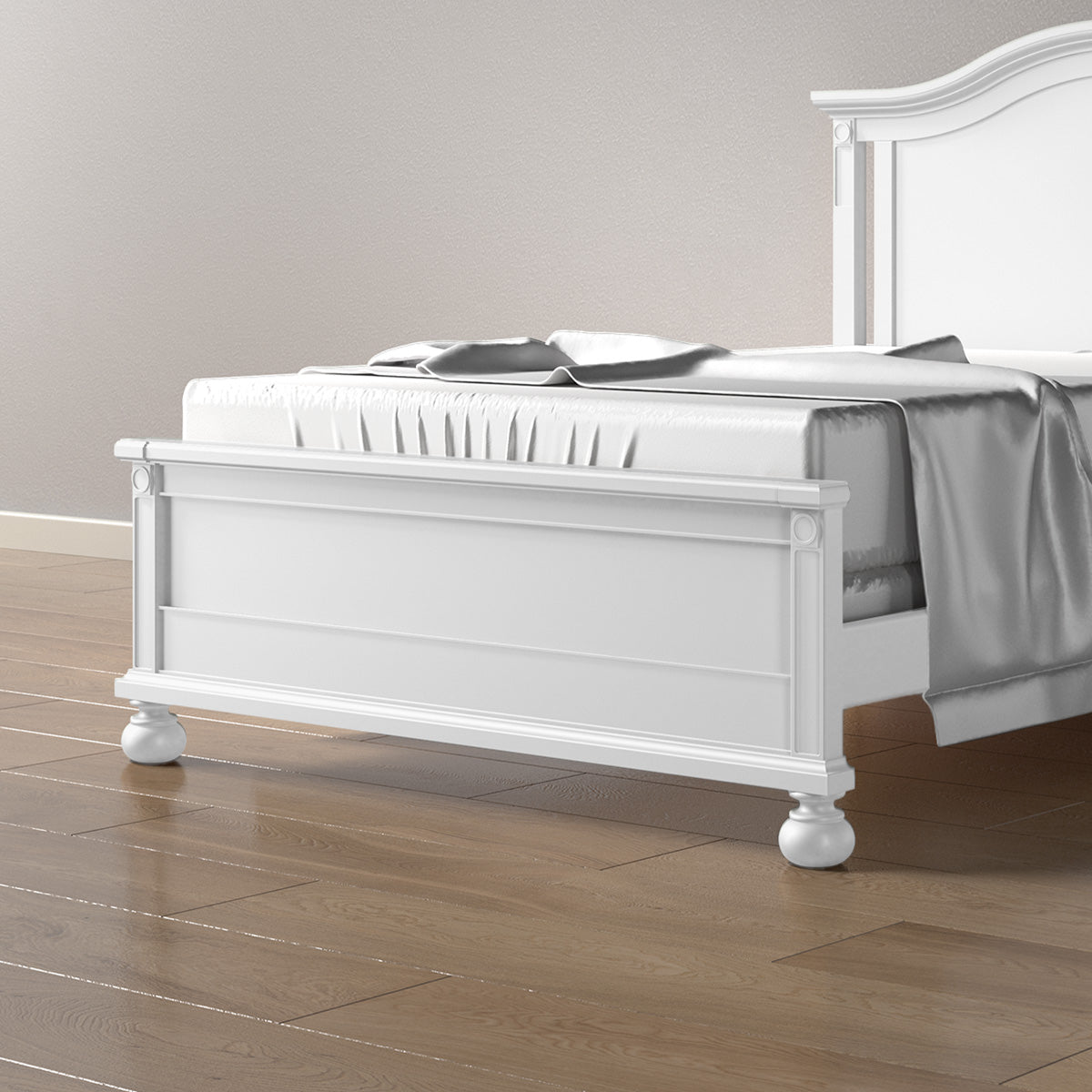 Romina Dakota Low-Profile Footboard Conversion Rails Romina Furniture Solid White