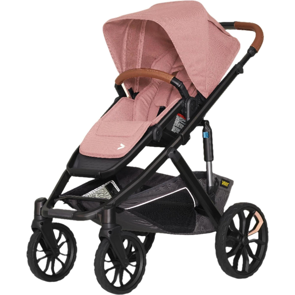 Switch&Roll Stroller (Switchback Seat, &Roll Frame) Strollers - Single Veer Rose Quartz