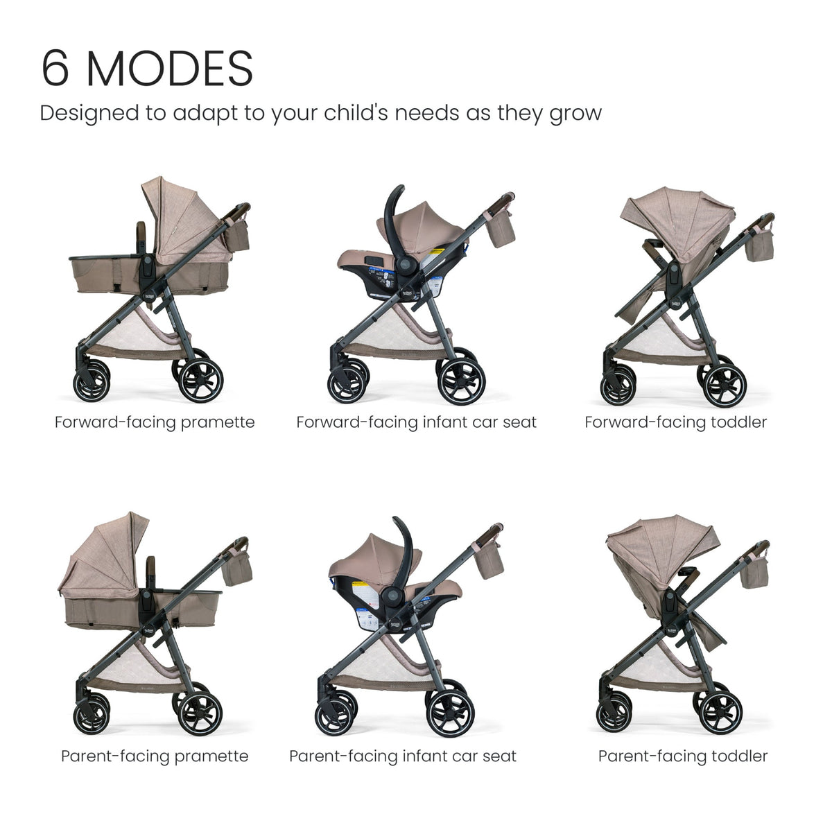 Phases Travel System with Arbor Infant Car Seat + StayTight Base Strollers - Travel Systems Britax