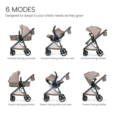 Phases Travel System with Arbor Infant Car Seat + StayTight Base Strollers - Travel Systems Britax