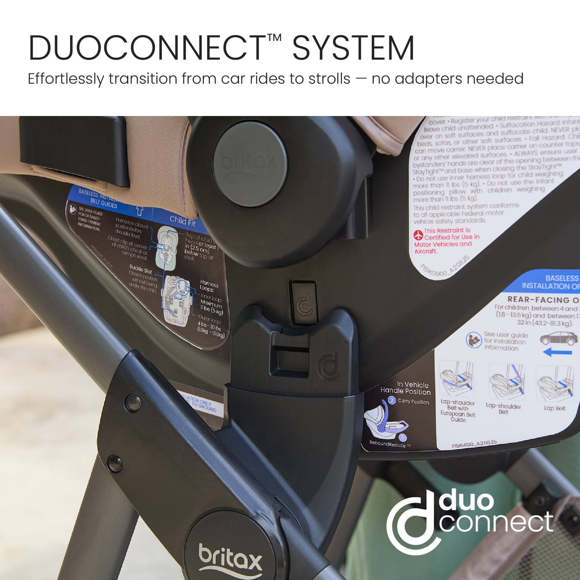 Phases Travel System with Arbor Infant Car Seat + StayTight Base Strollers - Travel Systems Britax